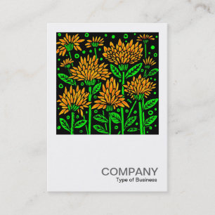 Square Photo 075 - Art Deco Flowers Business Card
