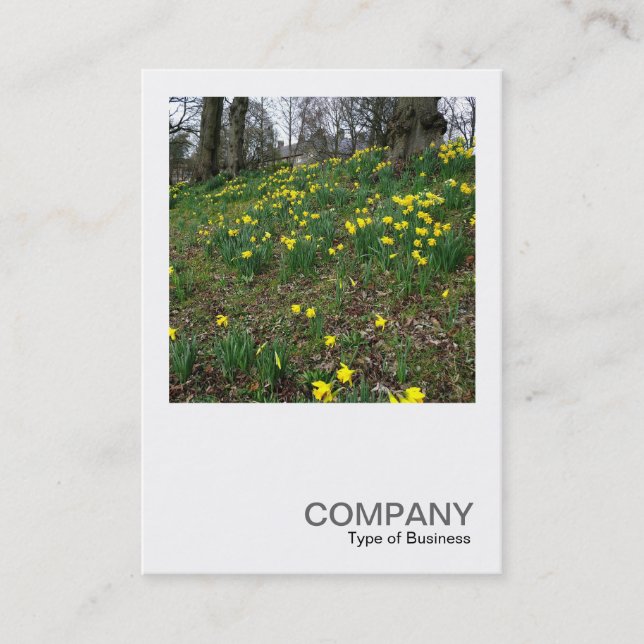 Square Photo 083 - Daffodils in the Park Business Card (Front)