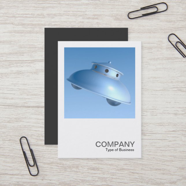 Square Photo 607 - Flying Saucer Business Card (Front/Back In Situ)
