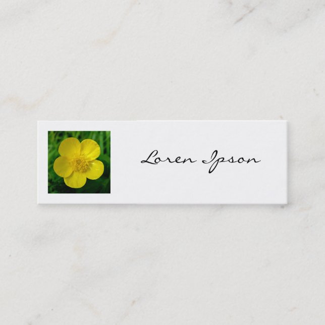 Square Photo - Buttercup Mini Business Card (Front)