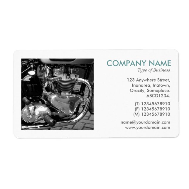 Square Photo - Classic Motorbike Engine (Front)