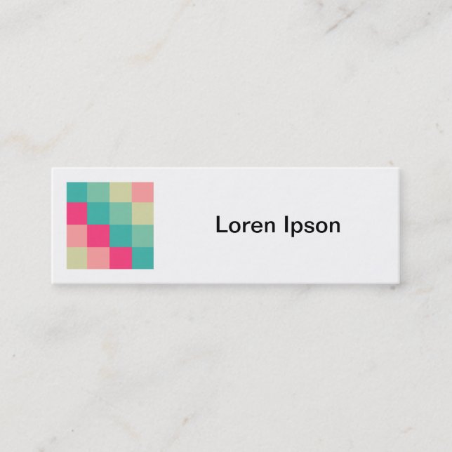 Square Photo - Colour Squares 013 Mini Business Card (Front)