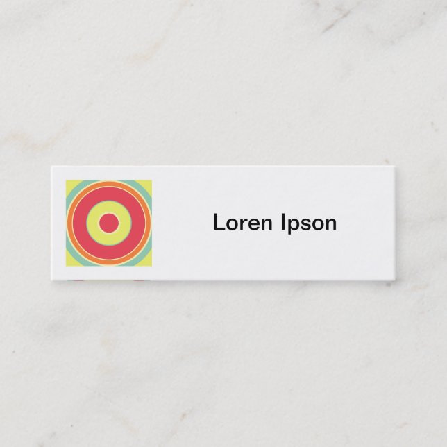 Square Photo - Colourful  Circle 01 Mini Business Card (Front)