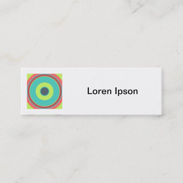 Square Photo - Colourful  Circle 04 Mini Business Card (Front)