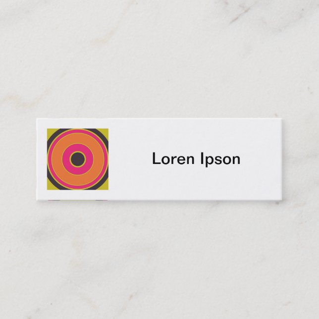 Square Photo - Colourful  Circle 06 Mini Business Card (Front)