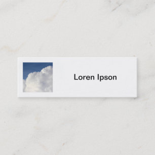 Square Photo - Cumulus Cloud Mini Business Card