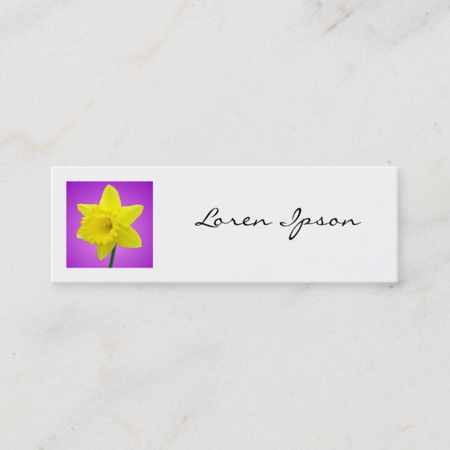 Square Photo - Daffodil 02 Mini Business Card (Front)