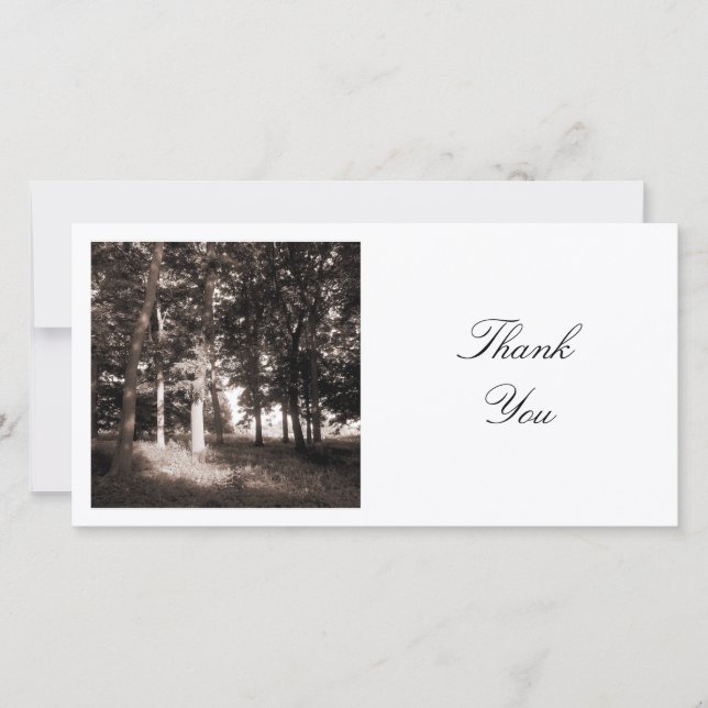 Square Photo - In the Park Thank You Card (Front)