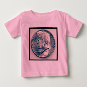 Square Photo - JFK Half Dollar Baby T-Shirt