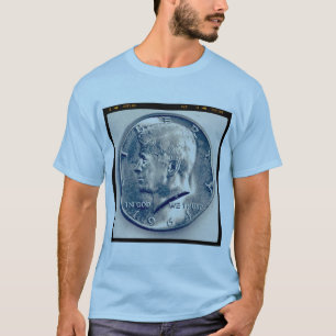 Square Photo - JFK Half Dollar T-Shirt