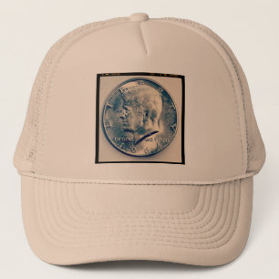 Square Photo - JFK Half Dollar Trucker Hat
