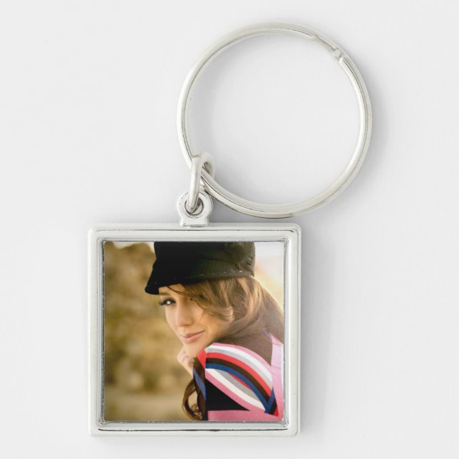 Square Photo keychain (Front)