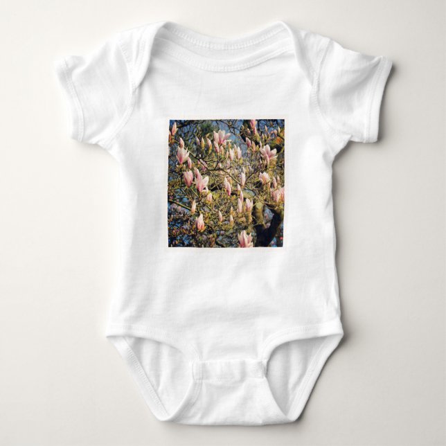 Square Photo - Magnolia Blossom Baby Bodysuit (Front)