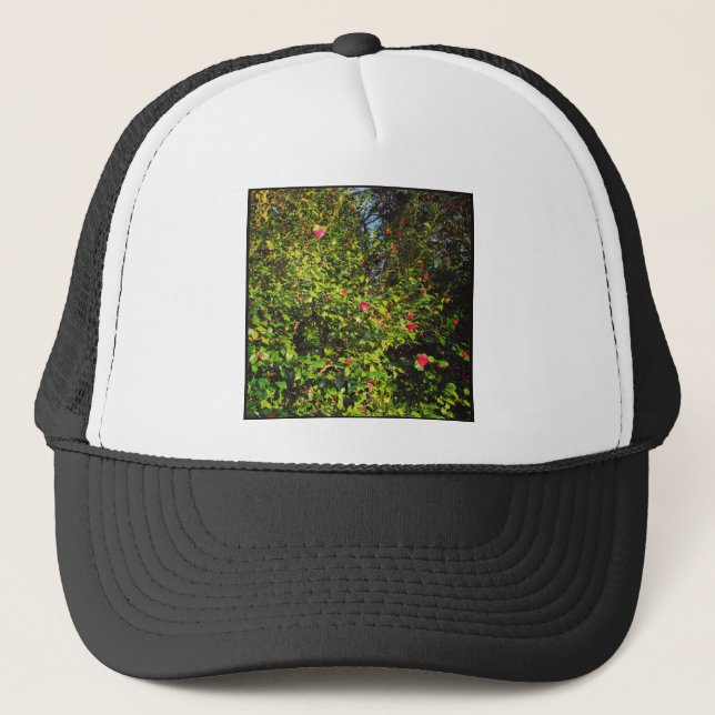 Square Photo - Magnolia Bush 02 Trucker Hat (Front)