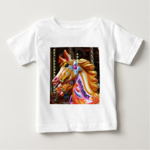 Square Photo - Merry-go-round Horses Baby T-Shirt
