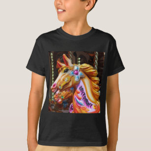 Square Photo - Merry-go-round Horses T-Shirt