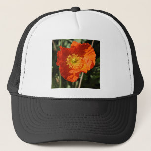 Square Photo - Orange Poppy Trucker Hat