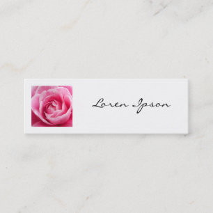 Square Photo - Pink Camelia Mini Business Card