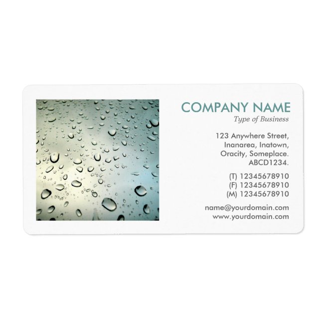 Square Photo - Rain on my Window (Front)