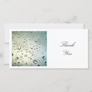 Square Photo - Rain on My Window Thank You Card