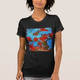 Square Photo - Red Autumn Leaves T-Shirt