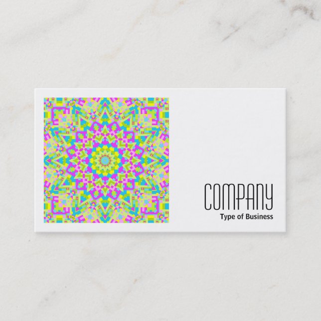 Square Photo (v2) - Colourful Kaleidoscope 02 Business Card (Front)