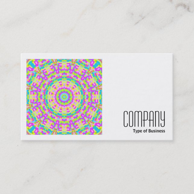 Square Photo (v2) - Colourful Kaleidoscope 03 Business Card (Front)