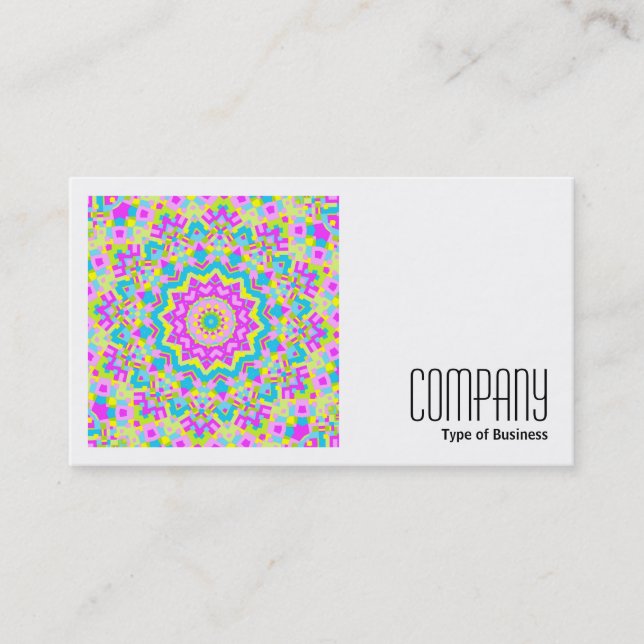Square Photo (v2) - Colourful Kaleidoscope 04 Business Card (Front)
