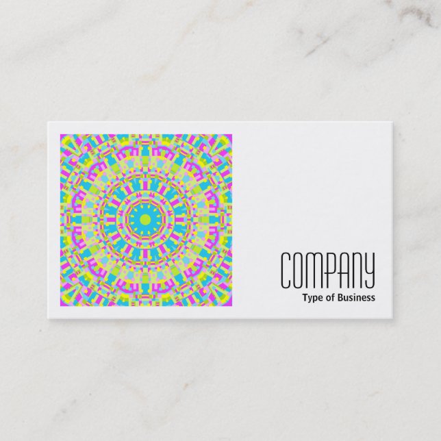 Square Photo (v2) - Colourful Kaleidoscope 06 Business Card (Front)