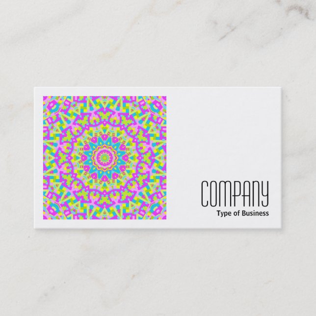 Square Photo (v2) - Colourful Kaleidoscope 09 Business Card (Front)