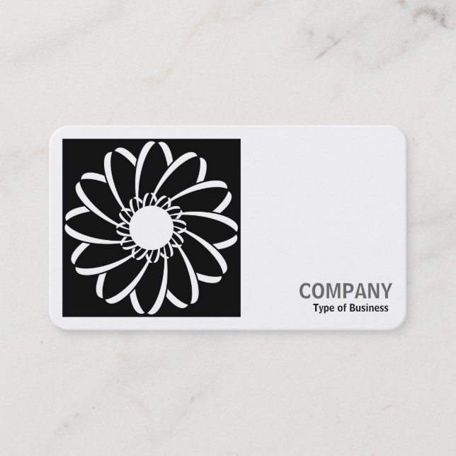 Square Photo (v2) - Geometric Flower Business Card (Front)