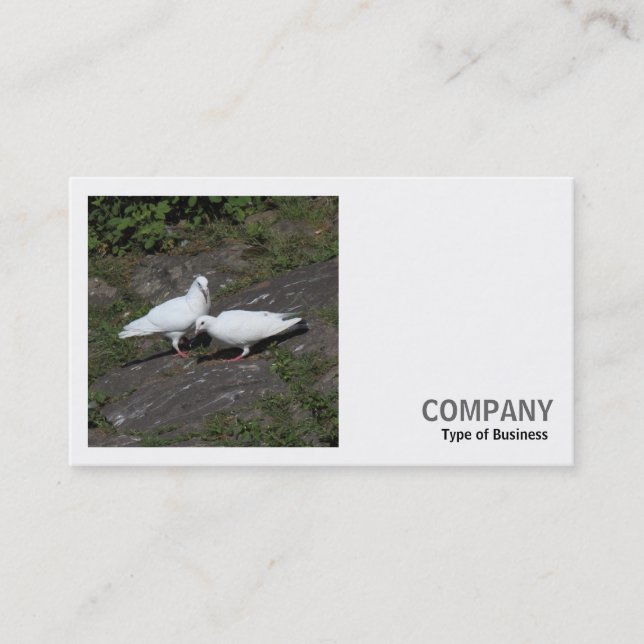 Square Photo (v2) - White Pigeons Business Card (Front)