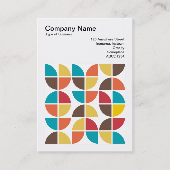 Square Photo (v3) - Abstract Geometric 110421v3 Business Card (Front)