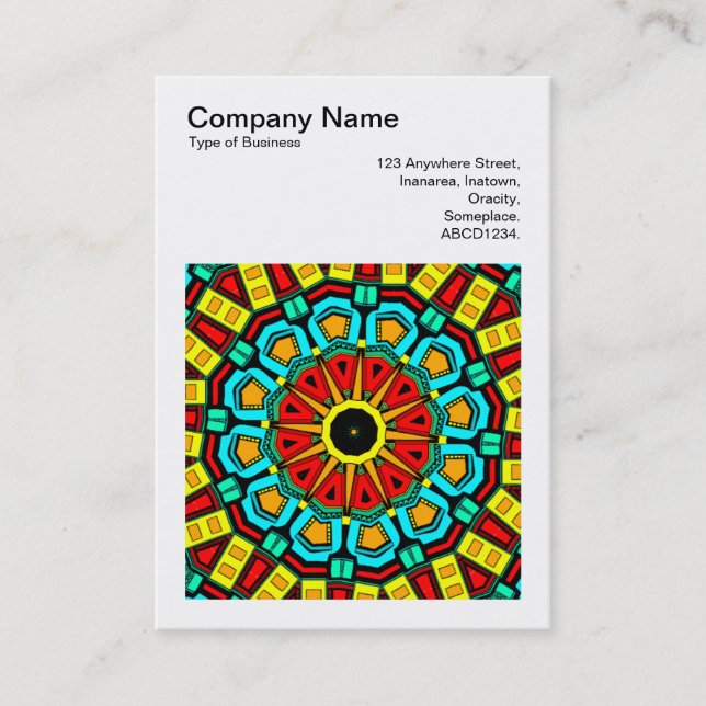 Square Photo (v3) - Abstract Kaleidoscope 04 Business Card (Front)