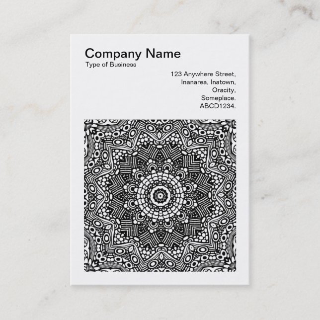 Square Photo (v3) - Abstract Kaleidoscope 06 Business Card (Front)