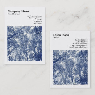 Square Photo (v3) - Blue Autumn - Cyanotype Business Card