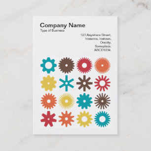 Square Photo (v3) - Cogs - Colours 02 Business Card