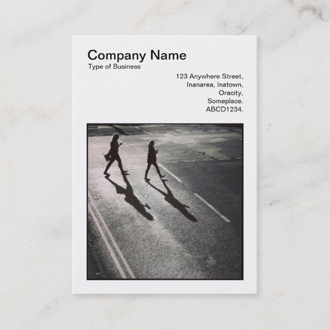 Square Photo (v3) - Crossing the Road Business Card (Front)