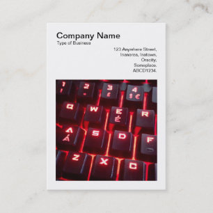 Square Photo (v3) - Glowing Keyboard Business Card