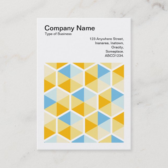 Square Photo (v3) - Hexagon pattern 03 Business Card (Front)