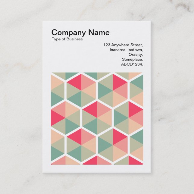 Square Photo (v3) - Hexagon pattern 04 Business Card (Front)