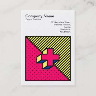 Square Photo (v3) - Neo-Memphis Style Cross Business Card