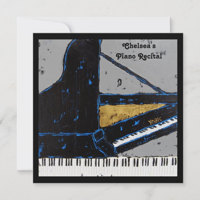 Square piano recital invitation (Front)