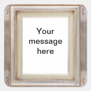 Square picture-frame customisable stickers