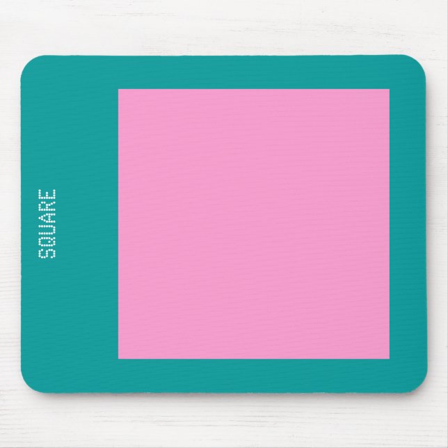 Square - Pink and Ocean Green Mouse Pad (Front)