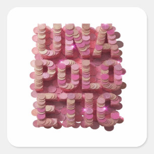 Square Pink UNA POLIGEOLOGIA Sticker Graphic