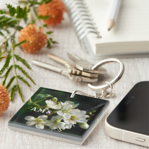 Square Plum Blossom Acrylic Keychain   2026 Gift