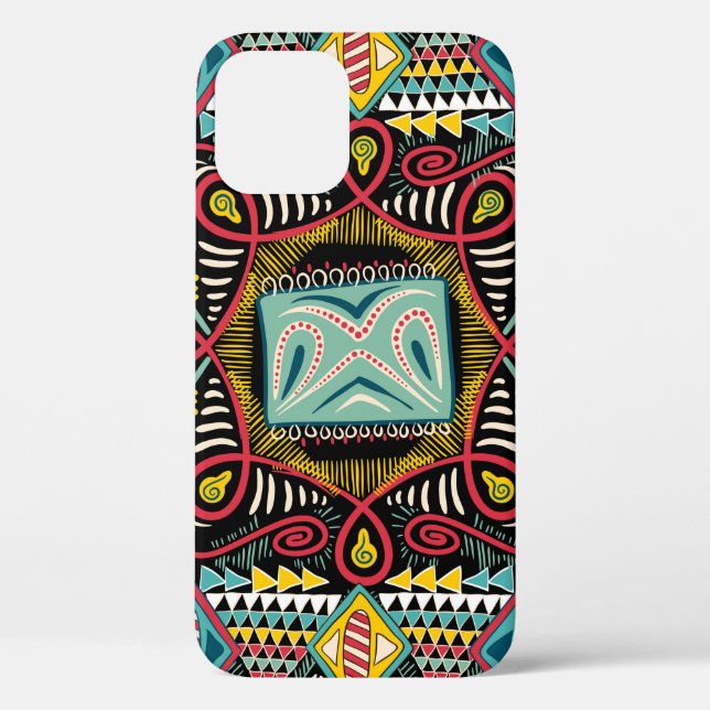 Square pocket, shawl, textile. Colourful abstract  Case-Mate iPhone Case (Back)