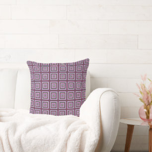 Square Prisms Magenta Navy White Grey Cushion