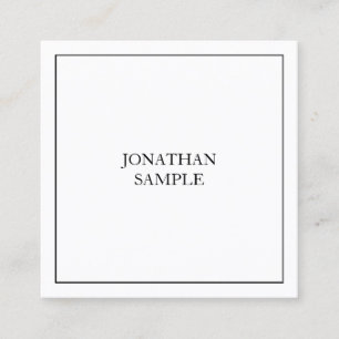 Square Professional Artistic Clean Design Modern Business Card